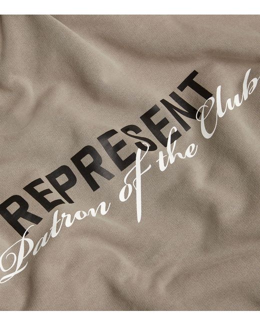 Represent Gray Patron Of The Club Hoodie for men