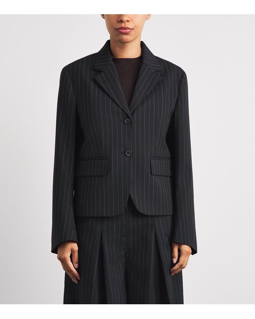 ME+EM Black Pinstripe Blazer
