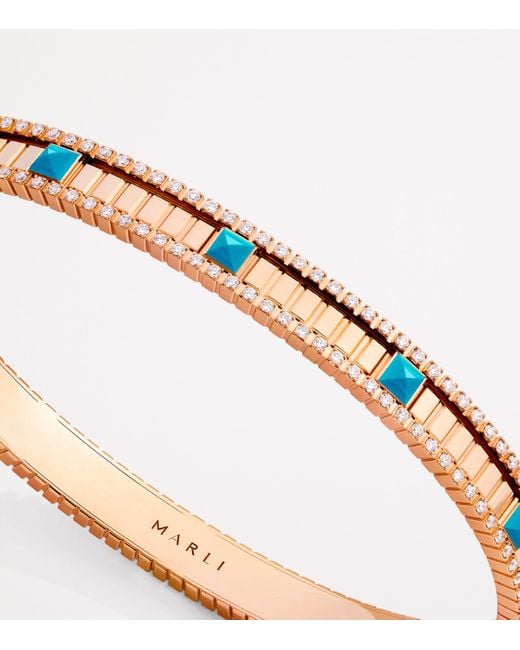 Marli New York Metallic Diamond And Life Bangle