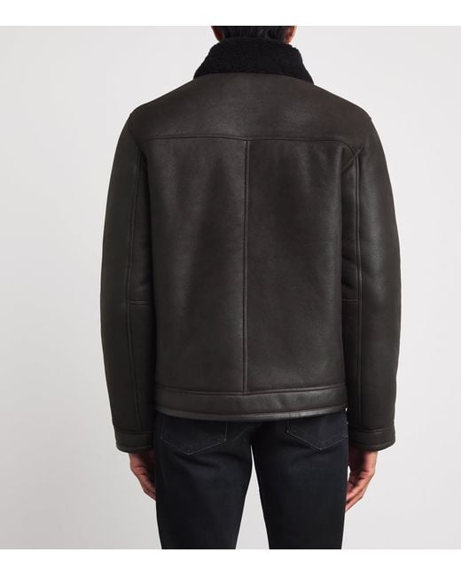 NN07 Black Shearling Atkinson Jacket for men