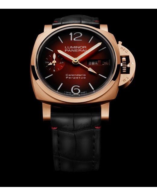 Panerai Red Goldtech Luminor Perpetual Calendar Watch for men