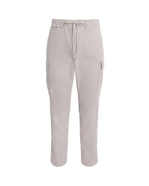 Polo Ralph Lauren Gray Cotton Corduroy Cargo Trousers for men