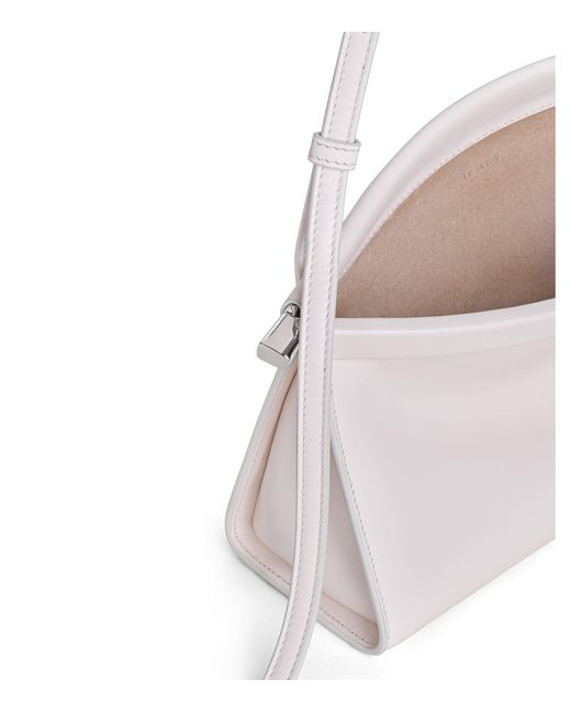 Alaïa White Small Leather Le Click East West Shoulder Bag