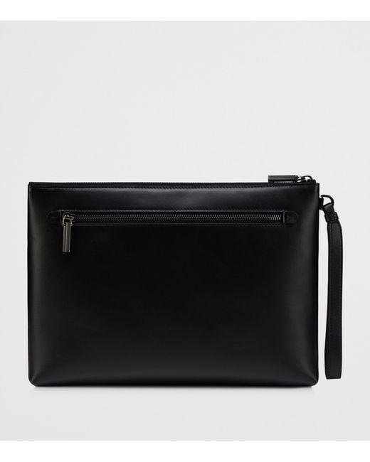 Christian Louboutin Black Kosmica Soft Leather Pouch for men