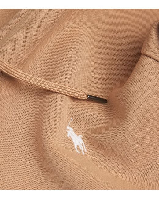 Polo Ralph Lauren Brown Tech Knit Zip-Up Hoodie for men