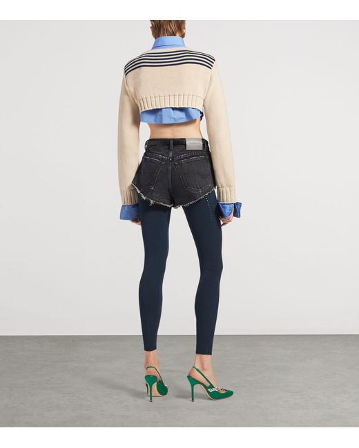 Balenciaga Blue Double Layer Sweater Shirt