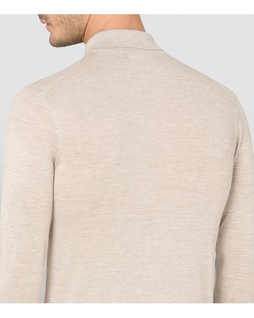 Dolce & Gabbana White Cashmere Polo-Style Sweater for men