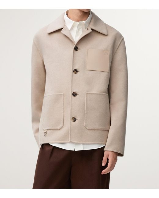 Loewe Natural Wool-Cashmere Shirt Jacket for men