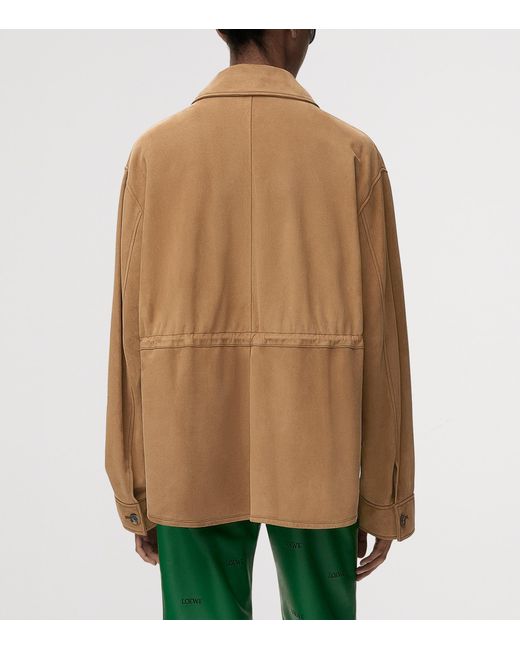 Loewe Brown Suede Workwear Jacket