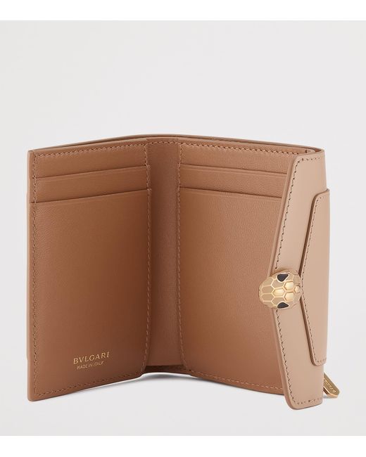 BVLGARI Natural Leather Serpenti Forever Compact Wallet