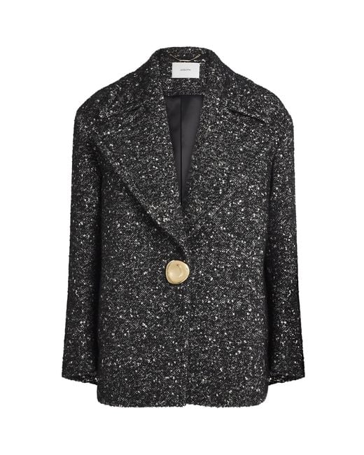 Joseph Black Wool Tweed Donegal Agar Coat