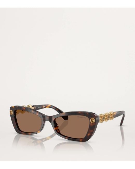 Swarovski Brown Acetate Sk6033 Sunglasses
