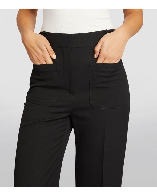 Victoria Beckham Black Alina Tailored Trousers