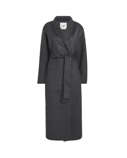 Almada Label Black Wool-Cashmere Mara Wrap Coat