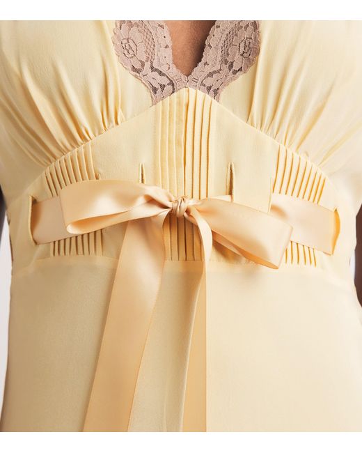 Rixo Metallic Silk Marlice Midi Dress