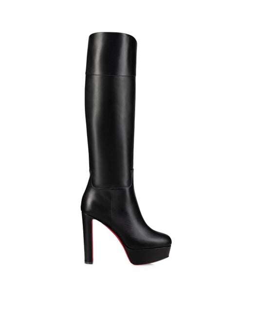 Christian Louboutin Loo Botta Alta Leather Knee High Boots 130 in Black Lyst UK