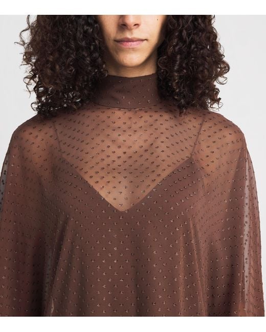 Taller Marmo Brown Silk-Blend Muscat Kaftan Maxi Dress
