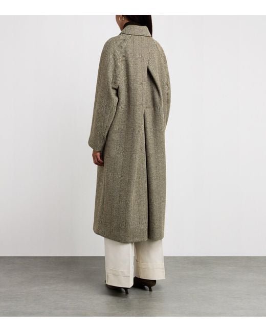Weekend by Maxmara Natural Wool-Blend Herringbone Coat