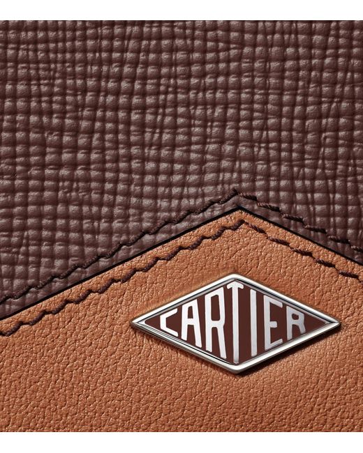 Cartier Brown Leather Losange Bifold Card Holder for men