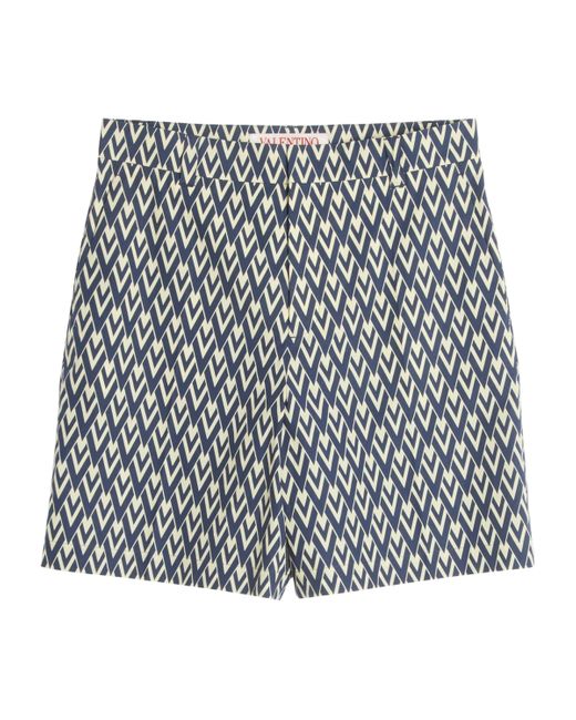 Valentino Black Cotton Toute La V Tailored Shorts for men