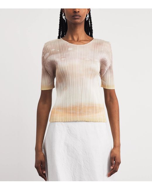 Pleats Please Issey Miyake Natural Sea Bubble Top