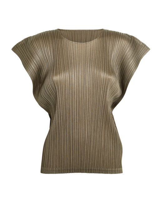 Pleats Please Issey Miyake Green Monthly Colors March Top