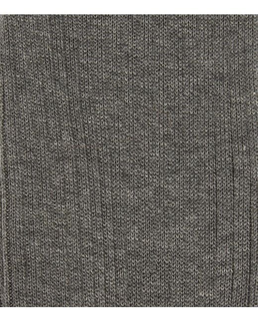 Doré Doré Gray Cotton Socks for men