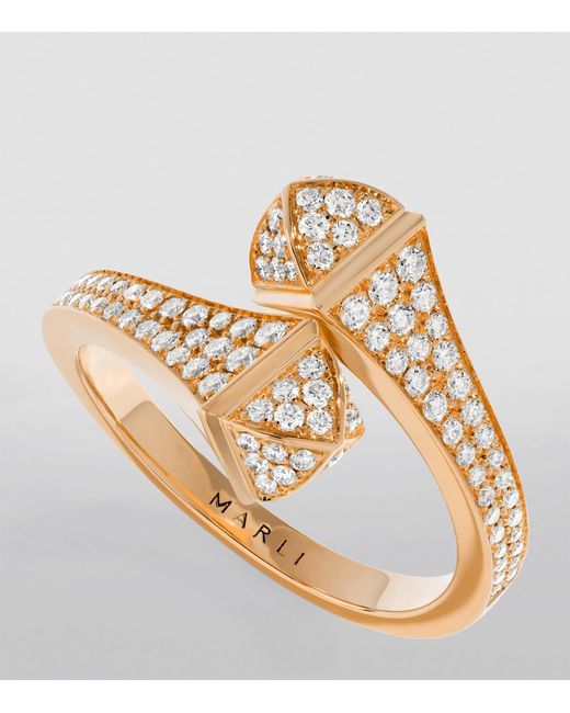 Marli New York Natural Midi And Diamond Cleo Ring