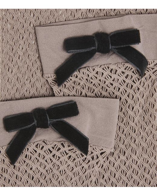 Falke White Knee-High Miss Ribbon Socks