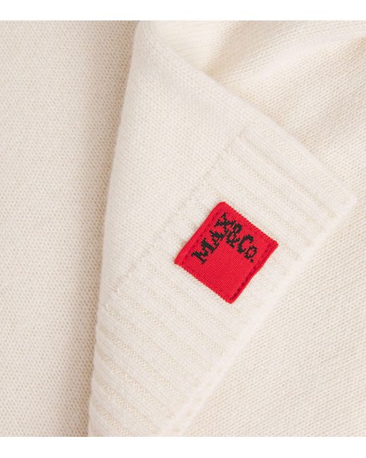 MAX&Co. White Wool-Cashmere Crew-Neck Sweater