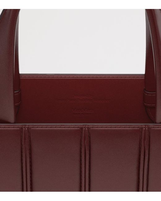 Max Mara Purple Medium Quilted Whitney Top-Handle Bag
