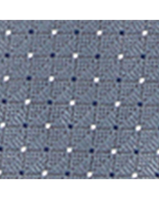 Emporio Armani Blue Silk Woven Dotted Tie for men