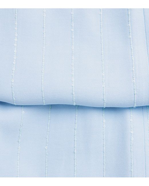 Sandro Blue Wide-Leg Trousers
