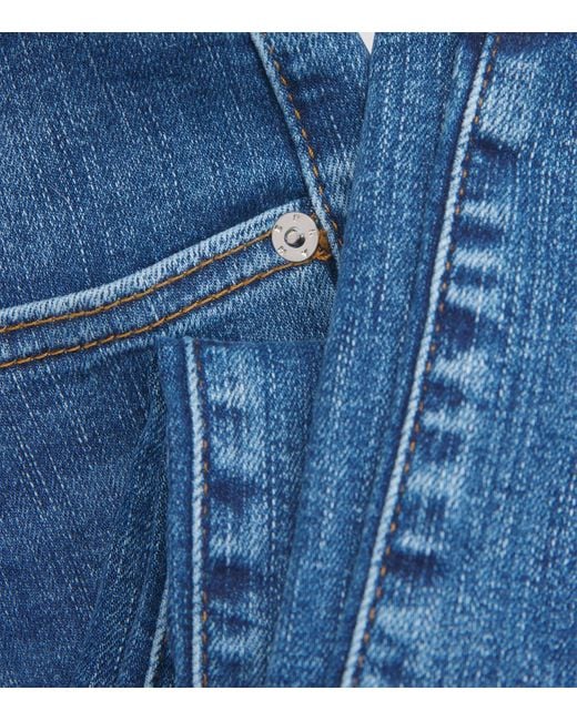 FRAME Blue The Pencil Crop Slim Jeans