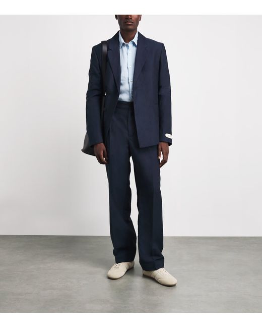 Sunspel Blue Linen Shirt for men