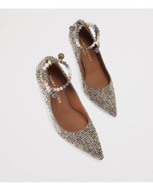 Kurt Geiger Metallic Embellished Belgravia Jewel Pumps