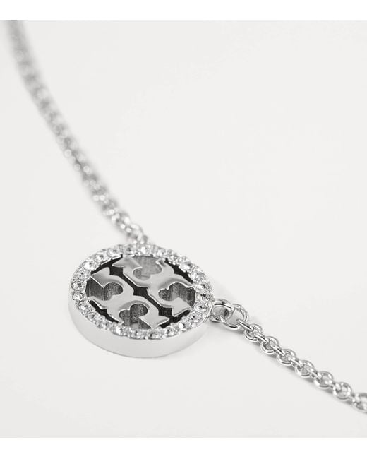 Tory Burch Natural Miller Pavé Pendant Necklace