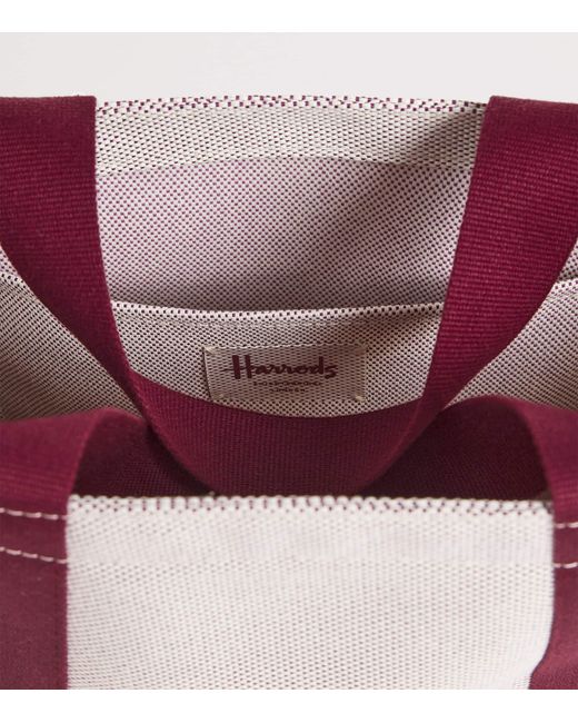 Harrods Purple Small Logo Tote Bag