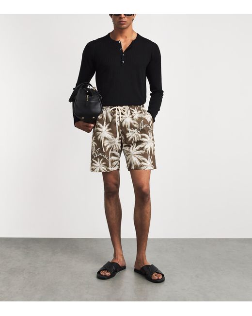 Amiri Natural Palms Swim Shorts for men
