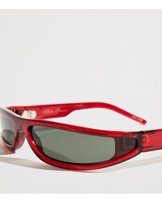 Rick Owens Pink Fog Rectangular Sunglasses for men