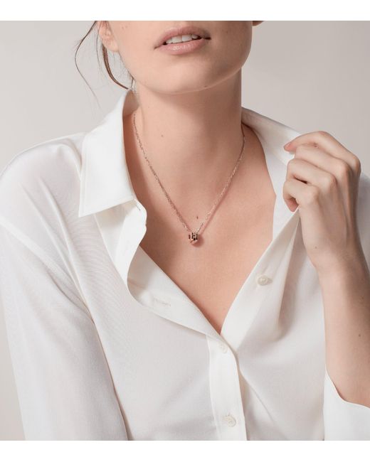 Cartier Metallic And Diamond Love Necklace