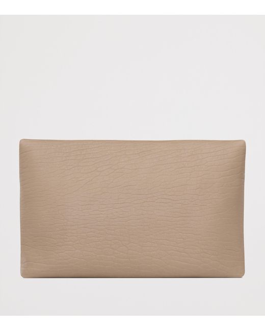 Saint Laurent Natural Large Leather Cassandre Envelope Pouch