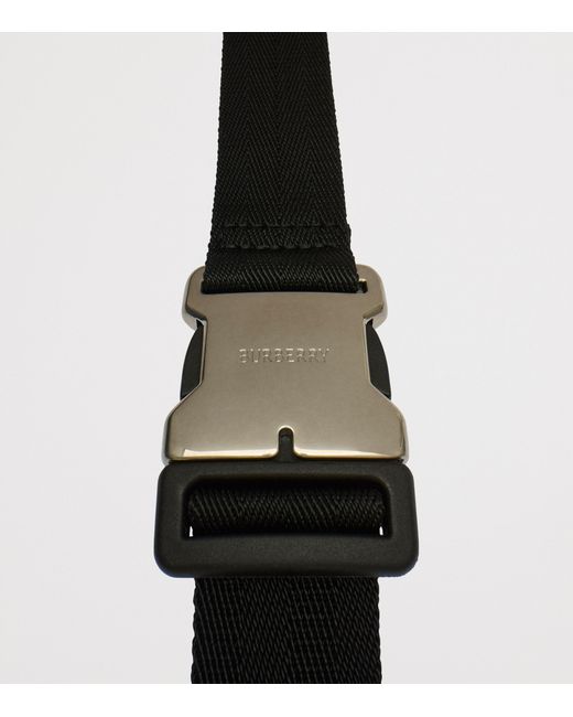 Burberry Black Check-Trim Belt Bag for men