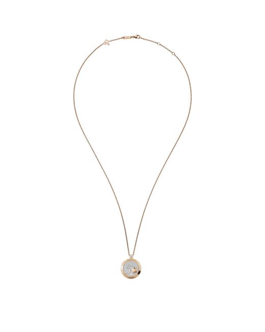 Chopard Metallic And Diamond Happy Diamonds Pendant