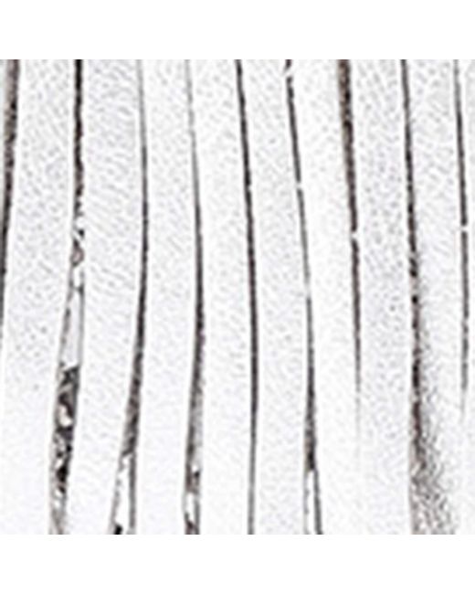 Kurt Geiger White Leather Fringe Islington Sneakers