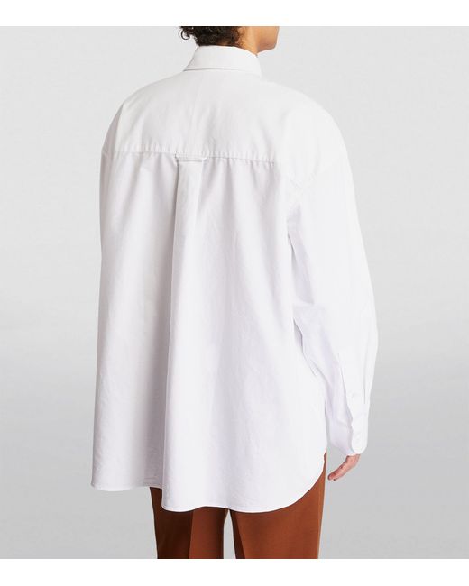 Studio Nicholson White Cotton Drop-shoulder Shirt for men