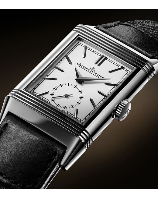 Jaeger-lecoultre Metallic Stainless Steel Reverso Tribute Small Seconds Watch for men
