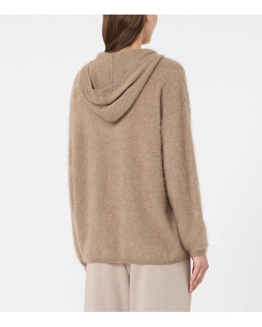 Max Mara Brown Cashmere Hooded Sweater