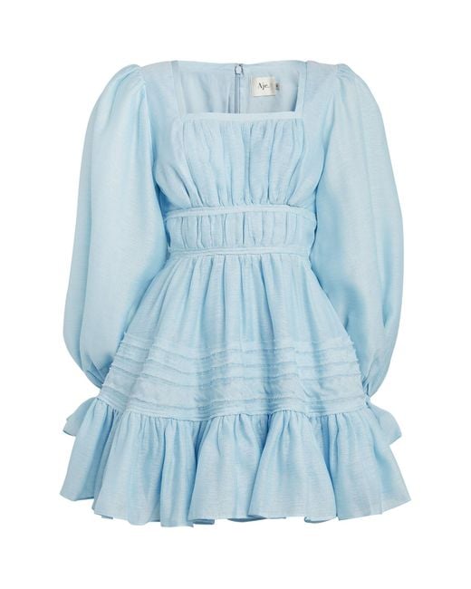 Aje. Blue Impression Mini Dress
