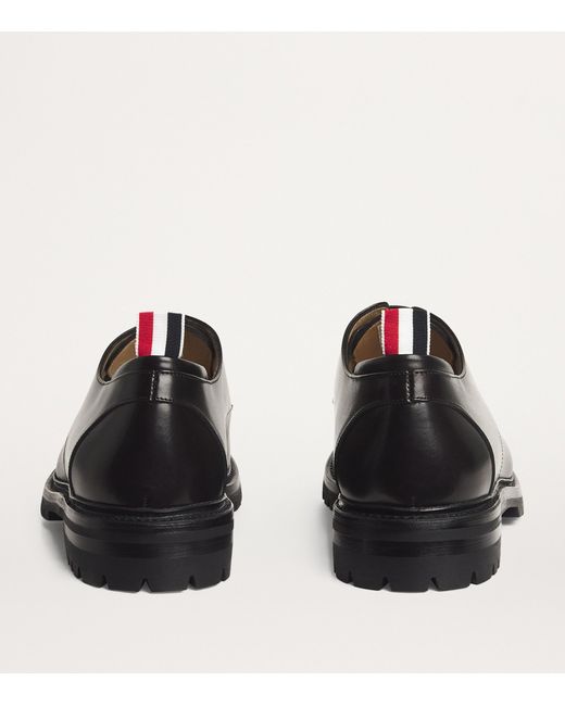 Thom Browne Black Leather Commmando Derby Shoes for men